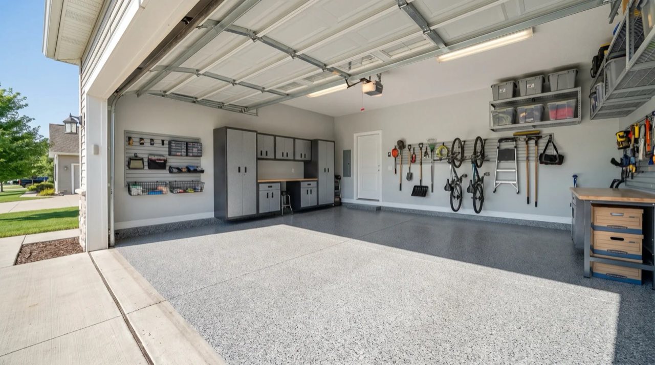 Flake floor system project, Twin City Epoxy Docs